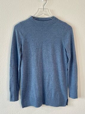 LOFT Light Blue Mock Neck Sweater